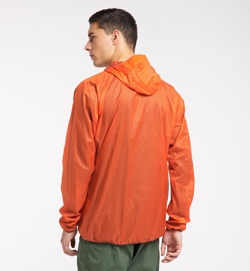 Haglöfs Mens L.I.M Shield Comp Windbreaker Orange New Zealand 18342AGNJ